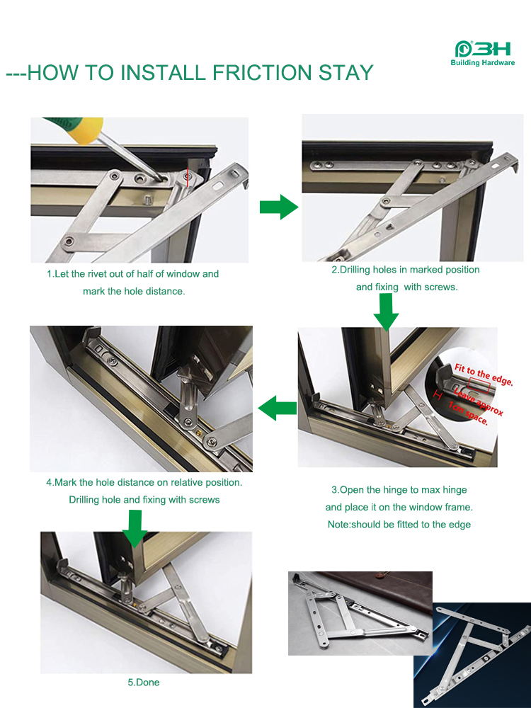 Oem Stainless Steel Top Hung Window Friction Stay Jhkc B R From China