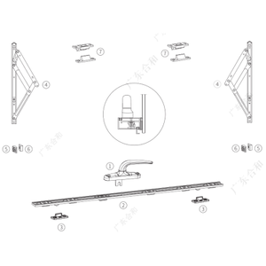 Foshan factory price Top hung window accessories hardware system- light duty